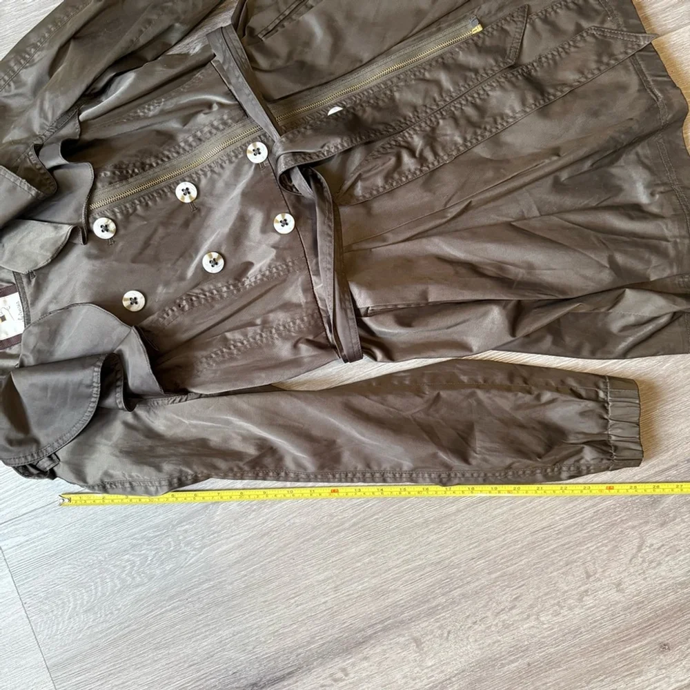 Elevenses Brown Trench Coat Size S Fall Minimalist Casual Chic Business - Picture 7 of 16